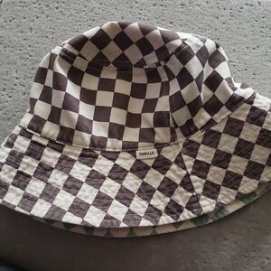 Thrills Monochrome Checkered Bucket Hat